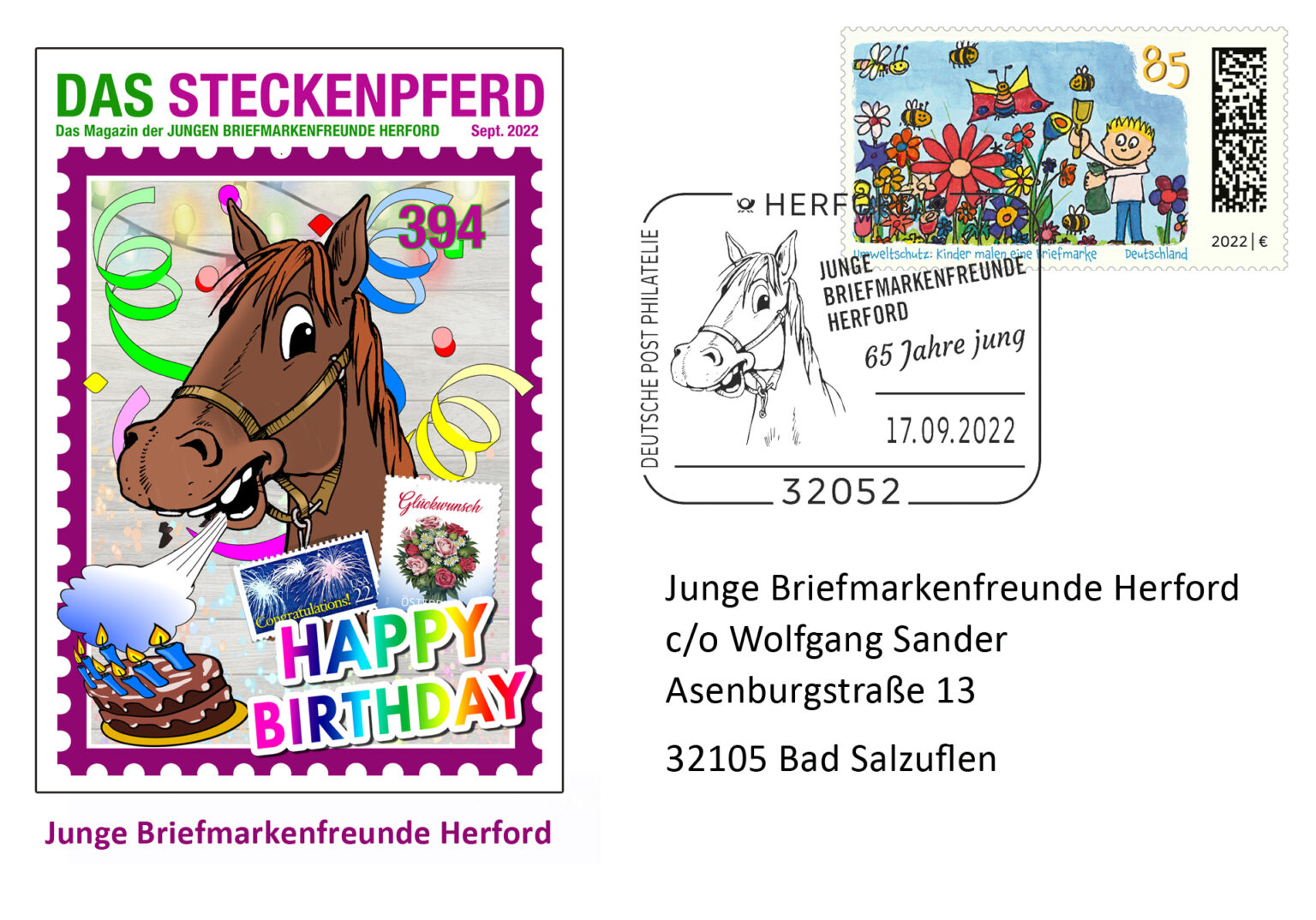 Doppelter Geburtstag in Herford 65 Jahre Junge Briefmarken­freunde