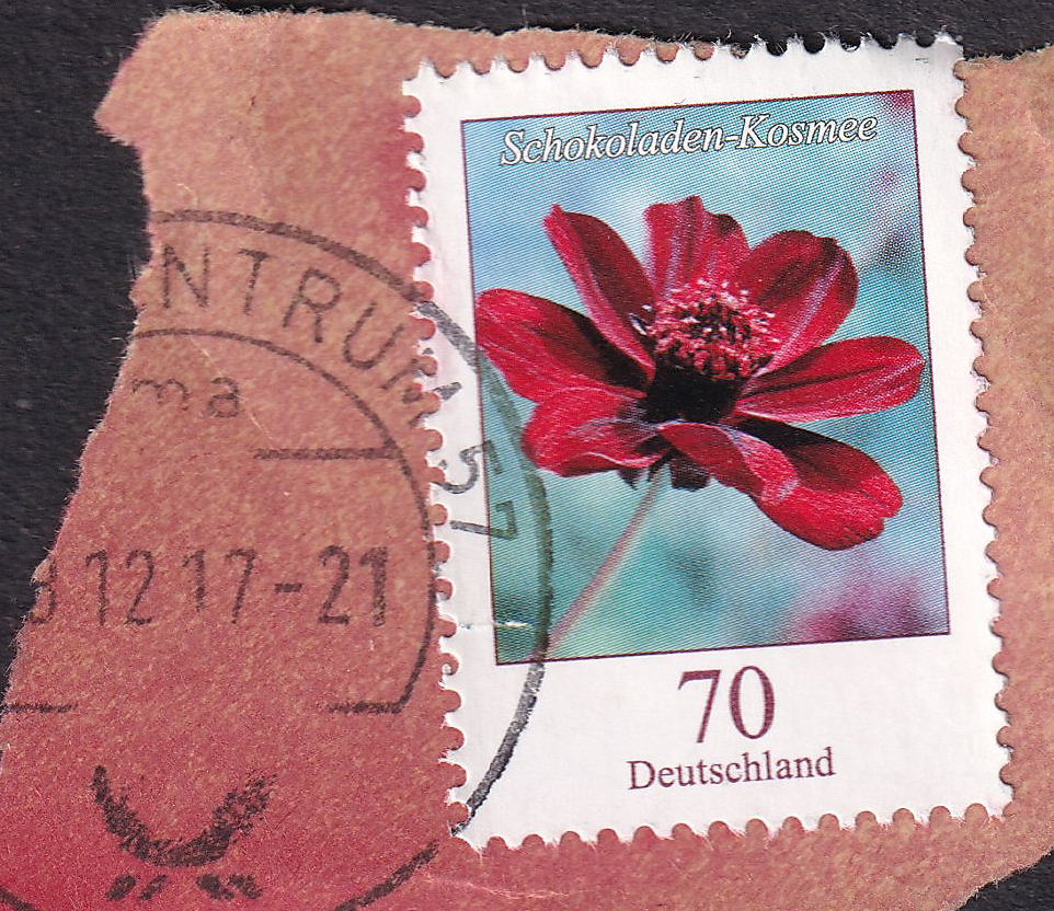 70 Cent Schokoladen-Kosmee: Verschwundenes Grün - Deutsche Briefmarken ...